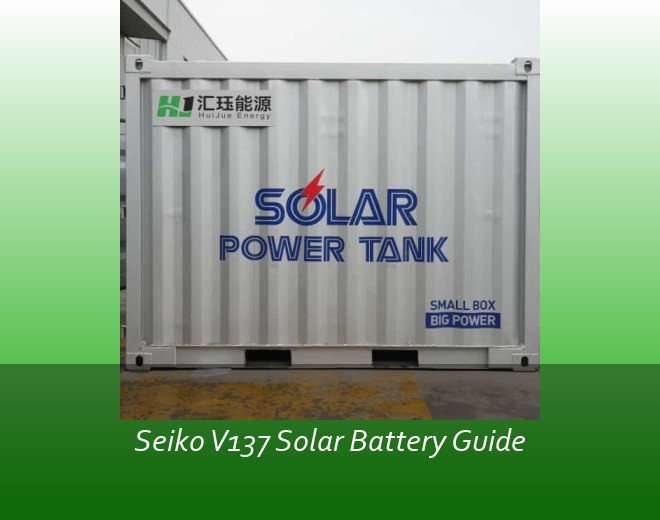 Seiko V137 Solar Battery Guide